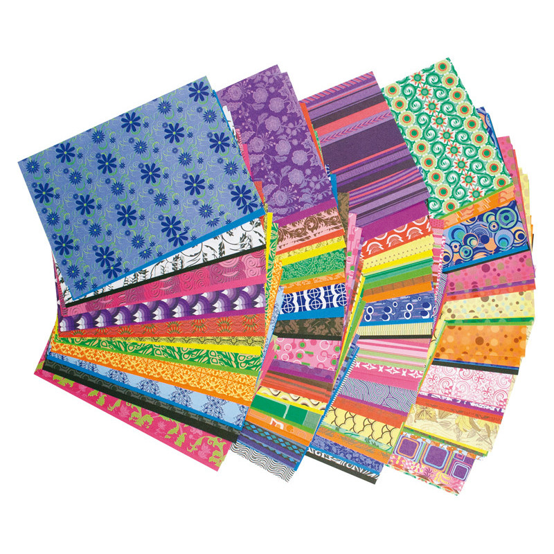 066960152036 - 192 FEUILLES PAPIER DECORATIF 14X22CM ASSORTIES