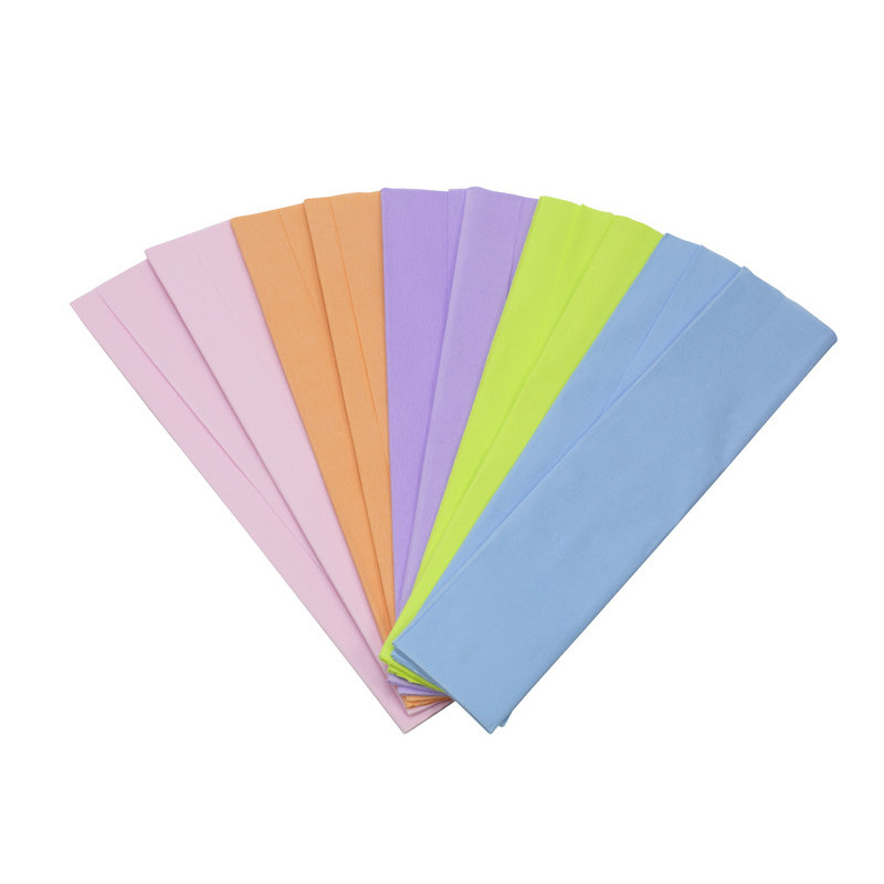 3700773321216 - 10F CREPON STANDARD 0,5X2M 5 COLORIS PASTELS ASSORTIS
