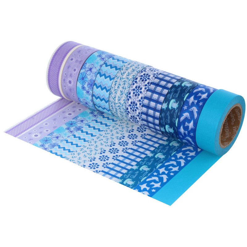8428885372401 - 10 RUBANS ADHESIFS METALLISÉS 15MMX10M ULTRA MER
