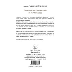 9782849265413 - MON CAHIER D'ÉCRITURE GRANDE SECTION