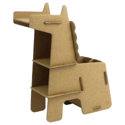3134725017399 - 15 POTS À CRAYONS FORME GIRAFE CARTON BRUN