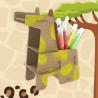 3134725017399 - 15 POTS À CRAYONS FORME GIRAFE CARTON BRUN