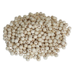 3700773320455 - 1 100 PERLES BOIS 10MM COLORIS NATUREL