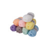 3700773319688 - 8 PELOTES DE FILS ACRYLIQUE 90M COLORIS PASTELS ASSORTIS