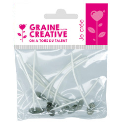 3532431534023 - 8 MÈCHES SUR PIED POUR BOUGIES 10CM