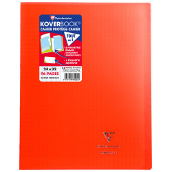 3037929814040 - KOVERBOOK CAHIER 24X32 96P SÉYÈS ROUGE 90G PIQURE