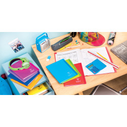 3037929814033 - KOVERBOOK CAHIER 24X32 96P SÉYÈS VERT 90G PIQURE