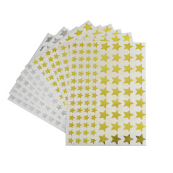 3700773320561 - 1840 GOMMETTES ETOILES OR ET ARGENT TAILLES ASSORTIES