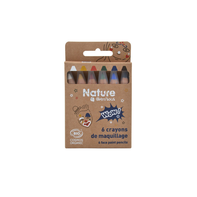 3700010421709 - NATURE BY GRIM'TOUT 6 CRAYONS DE MAQUILLAGE WOW !