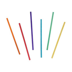 8428885391495 - 60 TOURILLONS BOIS Ø5MM X 15CM COLORIS ASSORTIS