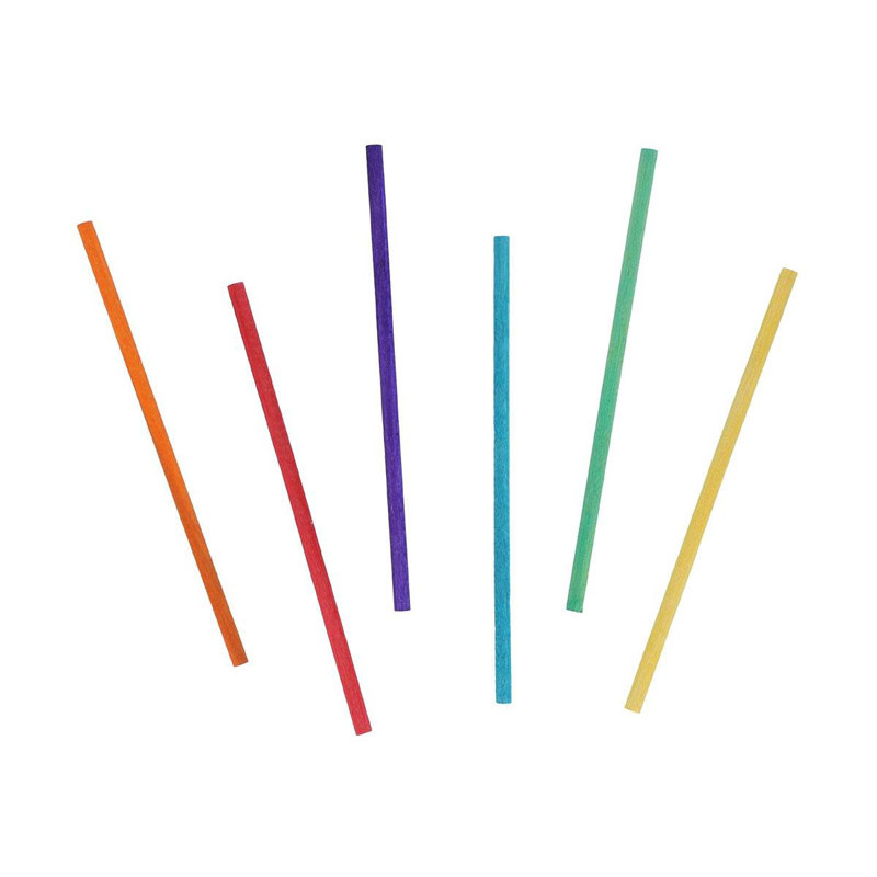 8428885391495 - 60 TOURILLONS BOIS Ø5MM X 15CM COLORIS ASSORTIS