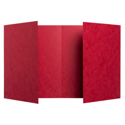 1 PROTÈGE-CAHIER CARTON 17X22 2 RABATS 225GR ROUGE
