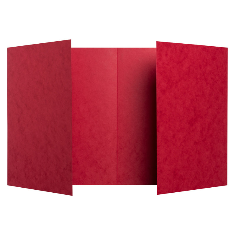 1 PROTÈGE-CAHIER CARTON 17X22 2 RABATS 225GR ROUGE