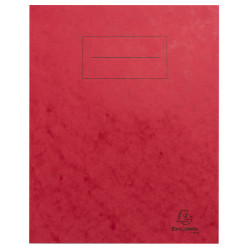 1 PROTÈGE-CAHIER CARTON 17X22 2 RABATS 225GR ROUGE