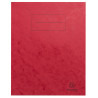 1 PROTÈGE-CAHIER CARTON 17X22 2 RABATS 225GR ROUGE