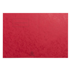 1 PROTÈGE-CAHIER CARTON 17X22 2 RABATS 225GR ROUGE