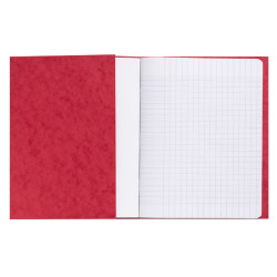 1 PROTÈGE-CAHIER CARTON 17X22 2 RABATS 225GR ROUGE