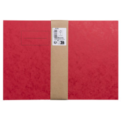 1 PROTÈGE-CAHIER CARTON 17X22 2 RABATS 225GR ROUGE