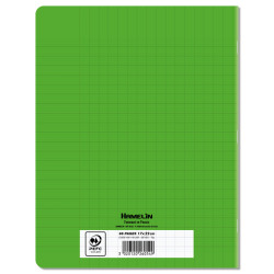 1 CAHIER PP VERT 17X22 96P SEYES 70G PIQURE