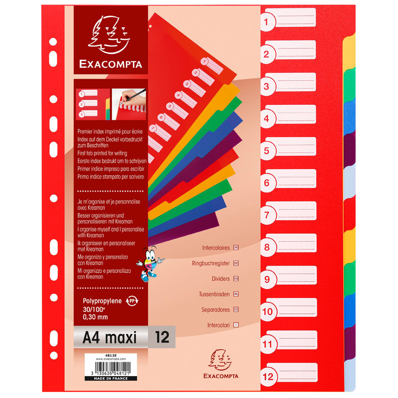 3130630048121 - INTERCALAIRES MAXI POLYPRO 12 POSITIONS