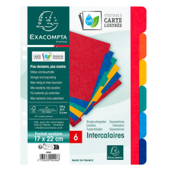 INTERCALAIRES 17X22 CARTE LUSTRÉE 6 POSITIONS