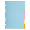 INTERCALAIRES A4 CARTE FORTE 6 POSITIONS COLORIS PASTELS