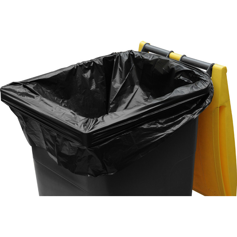 SAC CONTAINER 120L NOIR BD 25µ X100