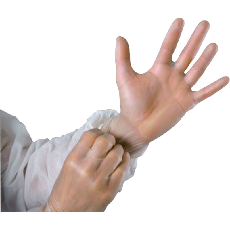 1 BOITE 100 GANTS USAGE UNIQUE VINYLE NON POUDRE TAILLE L