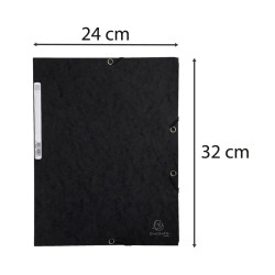 CHEMISE ÉLASTIQUE 3 RABATS CARTE NOIR