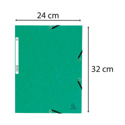 CHEMISE ÉLASTIQUE 3 RABATS CARTE VERT