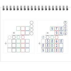 BLOC 80 GABARITS DE MULTIPLICATION 15X12,5CM