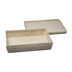 4260414067877 - BOITE 25 X 18 X 6 CM AVEC COUVERCLE COLORIS NATUREL