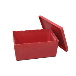 4260414068140 - BOITE 25 X 18 X 11,5 CM AVEC COUVERCLE COLORIS ROUGE