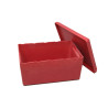 4260414068140 - BOITE 25 X 18 X 11,5 CM AVEC COUVERCLE COLORIS ROUGE