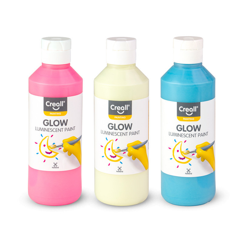8714181059451 - 3 FLACONS PEINTURE PHOSPHORESCENTES COLORIS ASSORTIS