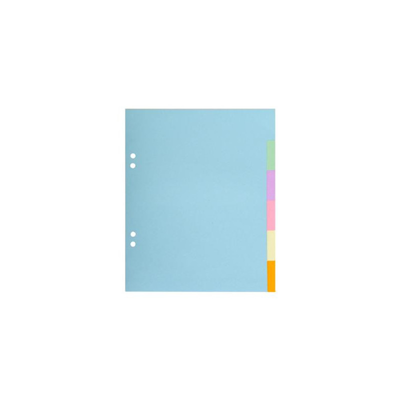 INTERCALAIRES 17X22 CARTE FORTE 6 POSITIONS COLORIS PASTELS