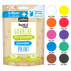 3167866333405 - GOUACHE EN POUDRE CLASSPACK 10 X 180G COLORIS ASSORTIS + ACCESSOIRES