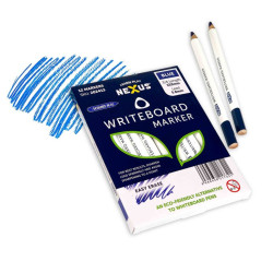 12 CRAYONS EFFACABLES FORME TRIANGULAIRE COLORIS BLEU