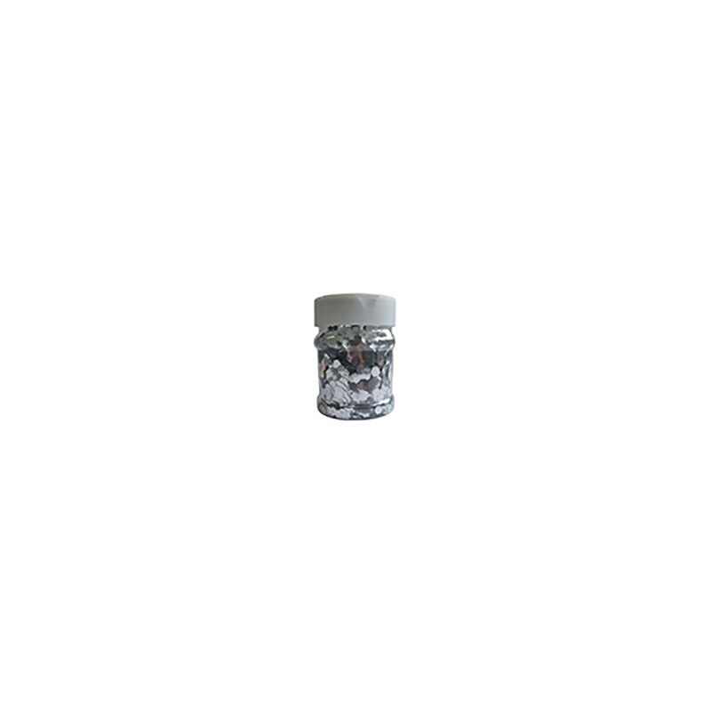 3700010421471 - PAILLETTES NID D'ABEILLE TUBE 100G COLORIS ARGENT