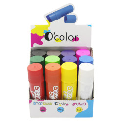 3700773320615 - 12 STICKS GOUACHE JUMBO 40G COLORIS ASSORTIS