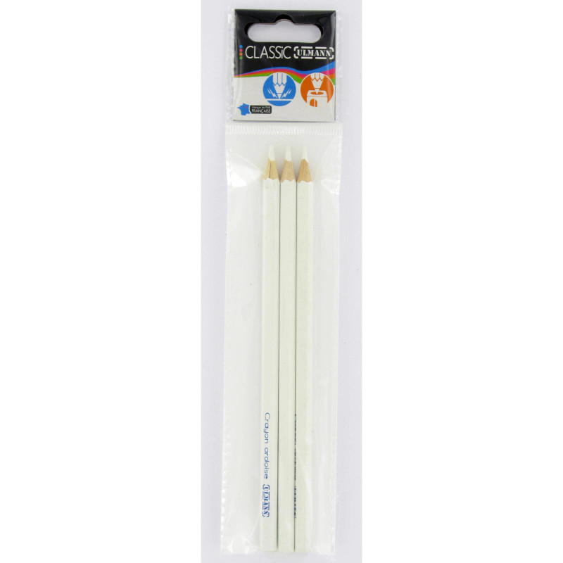 3035262500316 - 3 CRAYONS ARDOISE BLANCS
