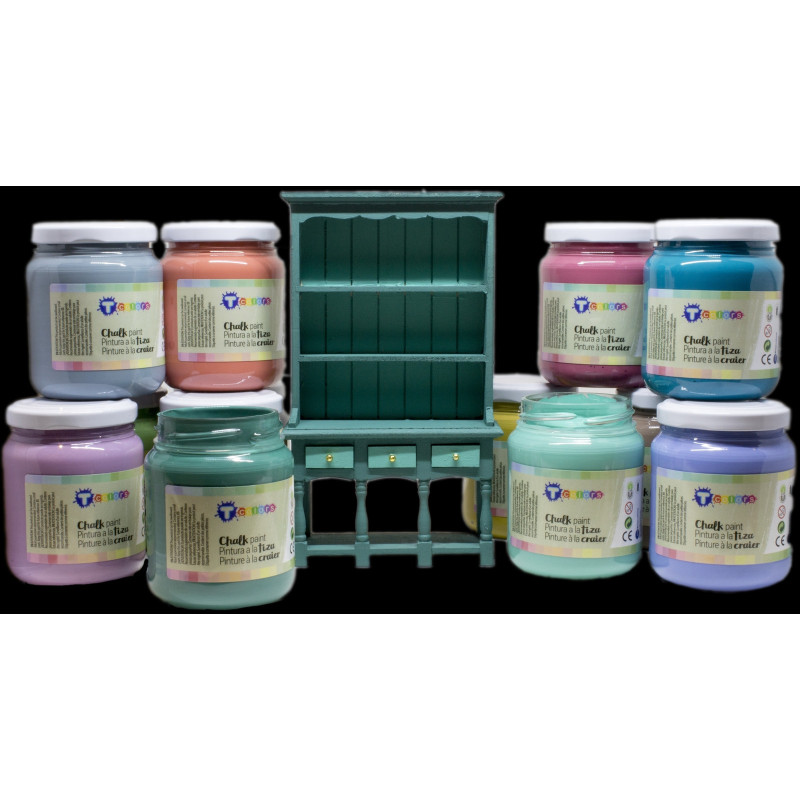 3760002571928 - PEINTURE EFFET CRAIE 8 POTS 175ML ASSORTIS
