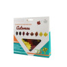 3701385302464 - 200 PIÈCES THÈME AUTOMNE PAILLETÉES CAOUTCHOUC ADHÉSIF ASSORTIES