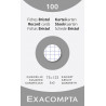 3130630132011 - 100 FICHES BRISTOLS 75X125 5X5 BLANC