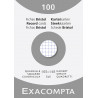 3130630132097 - 100 FICHES BRISTOLS 105X148 5X5 BLANC