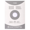 3130630132080 - 100 FICHES BRISTOLS 148X210 5X5 BLANC