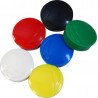 3701254716545 - 6 AIMANTS RONDS COLORIS ASSORTIS Ø20MM