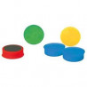 3701254709226 - 5 AIMANTS RONDS COLORIS ASSORTIS Ø25MM