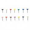 3173740169195 - 100 ÉPINGLES DE SIGNALISATION TÊTE PLATE COLORIS ASSORTIS