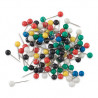 3154143460119 - 100 EPINGLES DE SIGNALISATION TETE RONDE COLORIS ASSORTIS